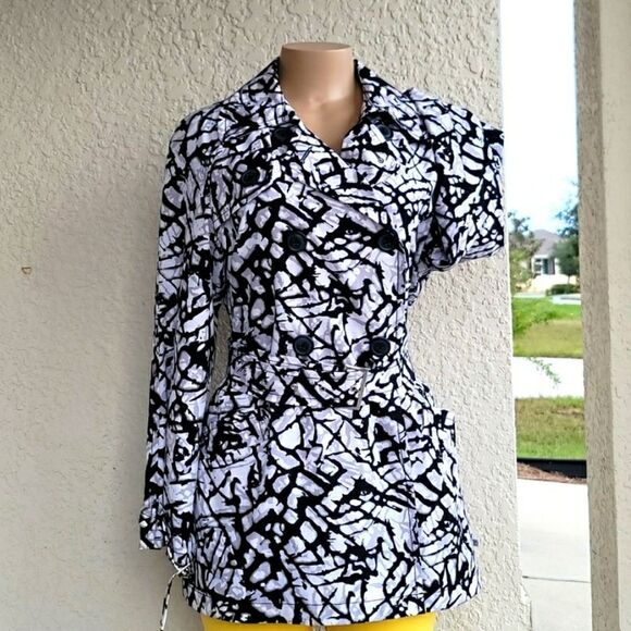 BRAND NEW ZENERGY BY CHICOS LONG SLEEVE LEATHER TRENCH COAT - Picture 12 of 14